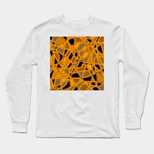 Stained Glass -- Gold and Deep Purple Long Sleeve T-Shirt